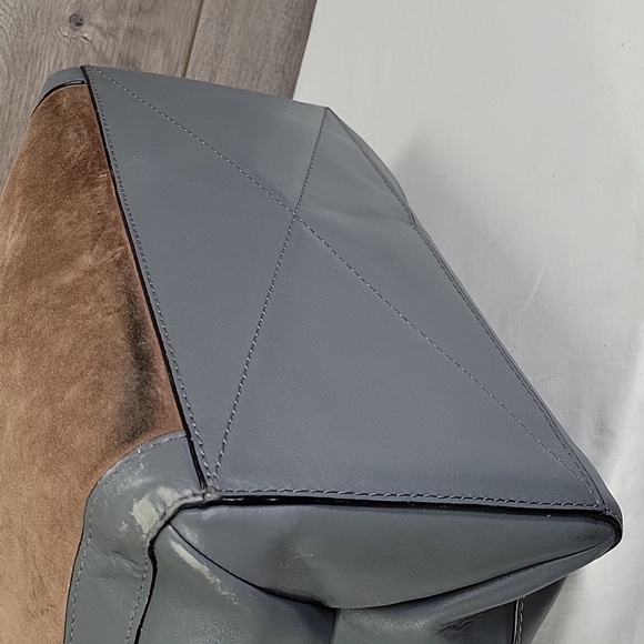 Rag & Bone New York Gray Brown Leather Shoulder Bag Handbag Purse Satchel - Picture 8 of 16